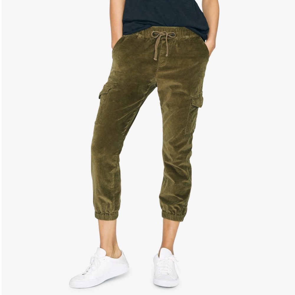 Sanctuary Mia Trooper Drawstring Pants Green Stretch Cargo Size Small